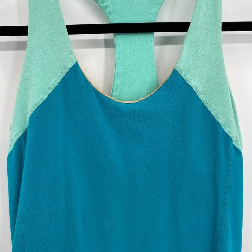 LULULEMON Blue Teal Racerback Workout Tank Top Size 8